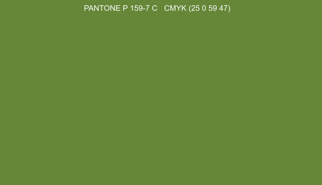 Color PANTONE P 159-7 C to CMYK (25 0 59 47) converter Color PANTONE P 159-7 C to CMYK (25 0 59 47) converter