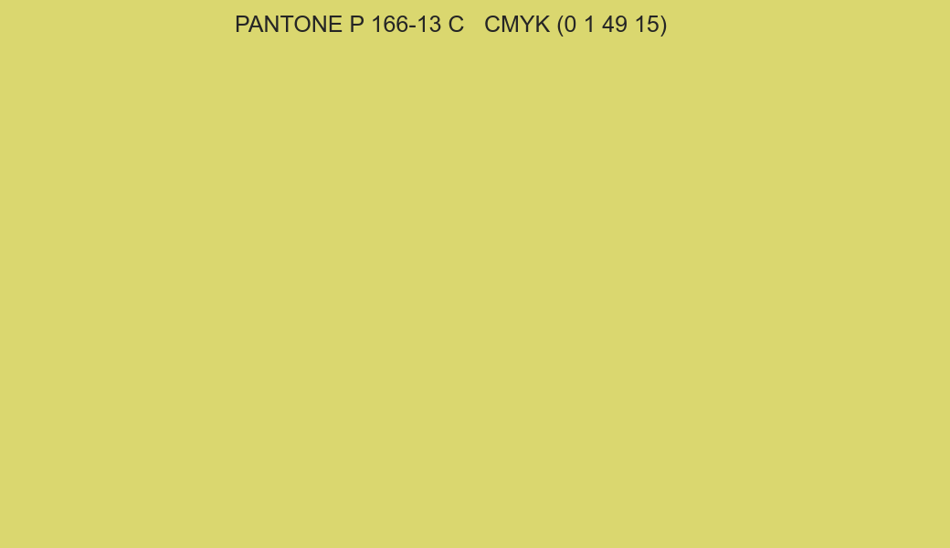Color PANTONE P 166-13 C to CMYK (0 1 49 15) converter Color PANTONE P 166-13 C to CMYK (0 1 49 15) converter