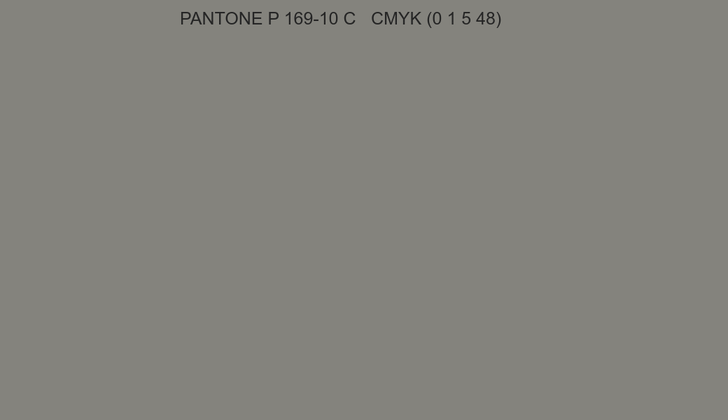 Color PANTONE P 169-10 C to CMYK (0 1 5 48) converter Color PANTONE P 169-10 C to CMYK (0 1 5 48) converter