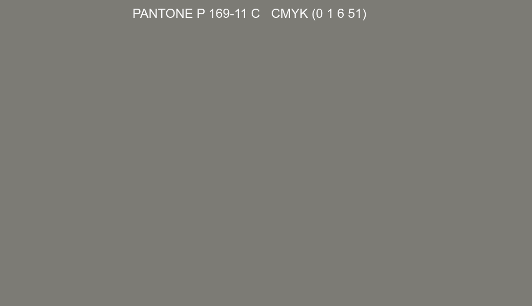 Color PANTONE P 169-11 C to CMYK (0 1 6 51) converter Color PANTONE P 169-11 C to CMYK (0 1 6 51) converter