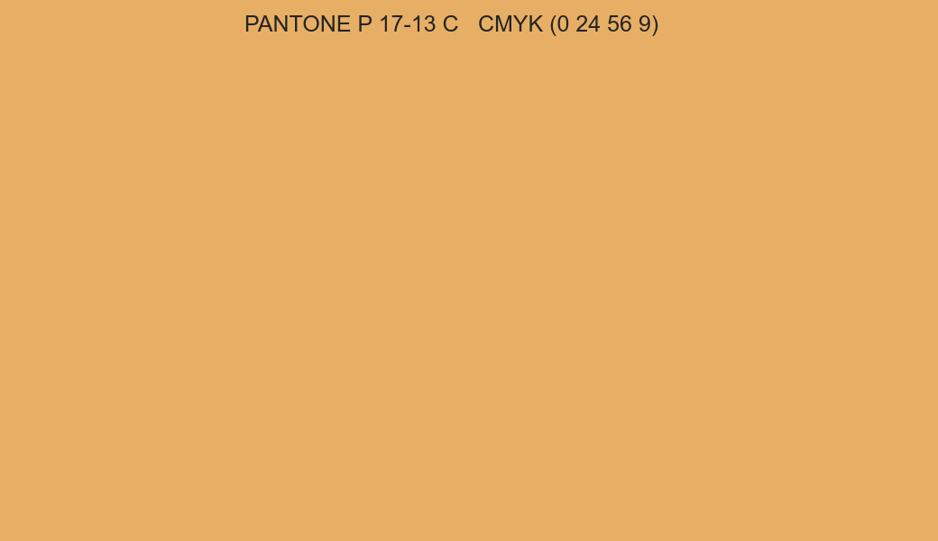 Color PANTONE P 17-13 C to CMYK (0 24 56 9) converter Color PANTONE P 17-13 C to CMYK (0 24 56 9) converter