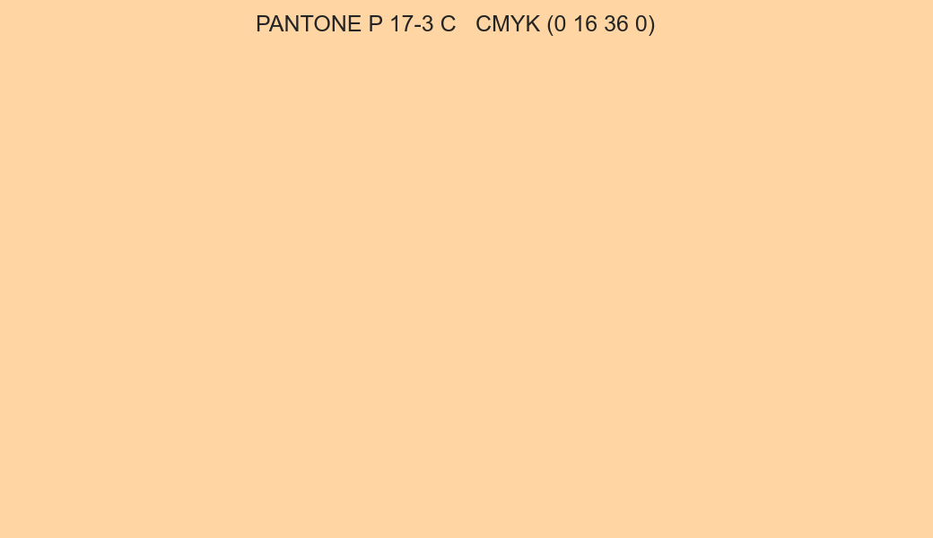 Color PANTONE P 17-3 C to CMYK (0 16 36 0) converter Color PANTONE P 17-3 C to CMYK (0 16 36 0) converter