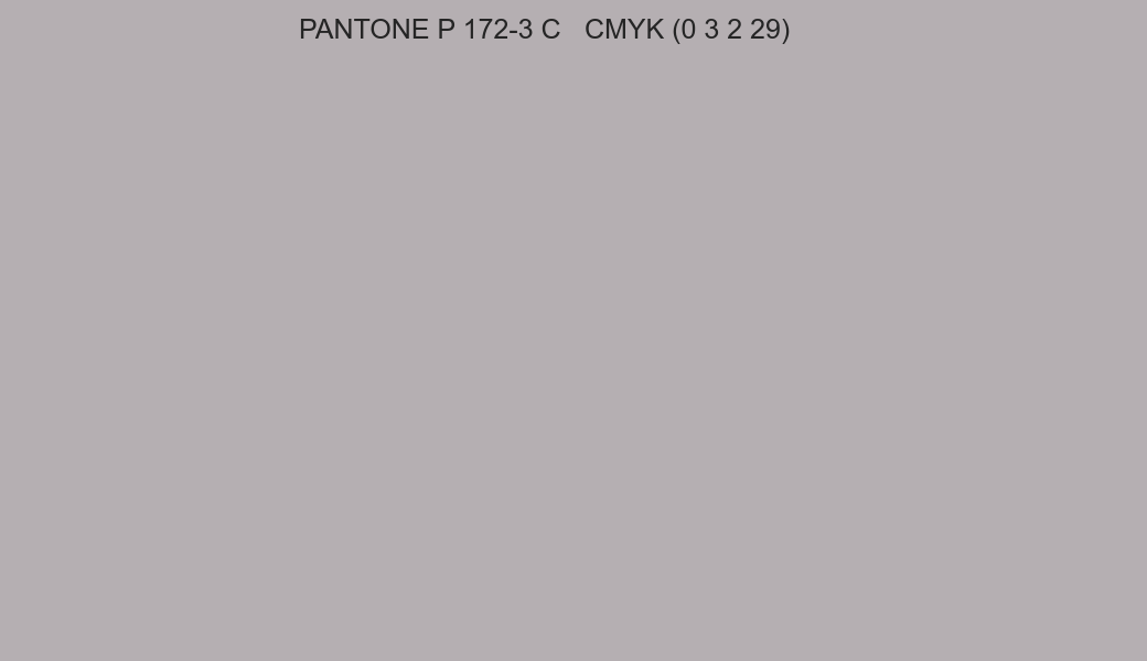 Color PANTONE P 172-3 C to CMYK (0 3 2 29) converter Color PANTONE P 172-3 C to CMYK (0 3 2 29) converter