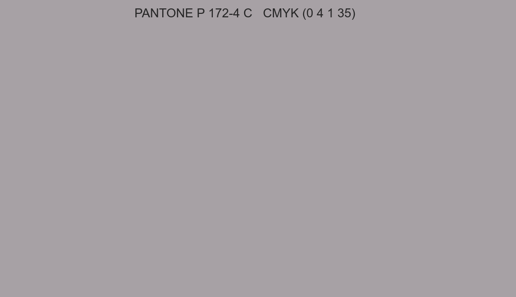 Color PANTONE P 172-4 C to CMYK (0 4 1 35) converter Color PANTONE P 172-4 C to CMYK (0 4 1 35) converter