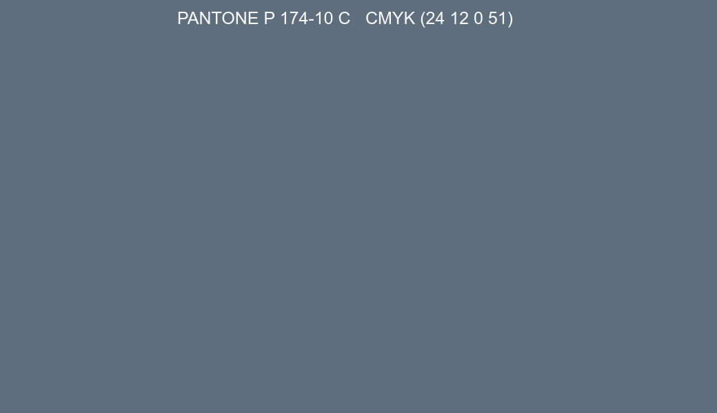 Color PANTONE P 174-10 C to CMYK (24 12 0 51) converter Color PANTONE P 174-10 C to CMYK (24 12 0 51) converter
