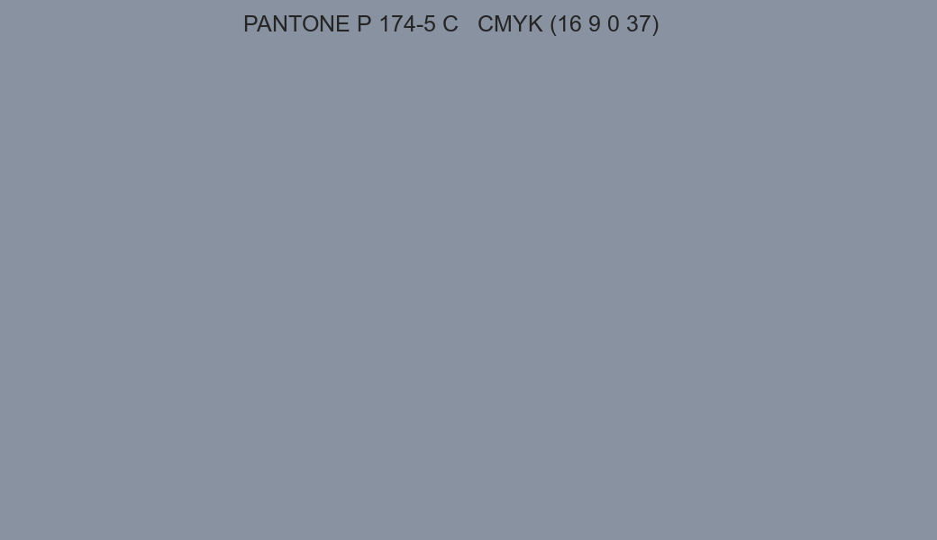 Color PANTONE P 174-5 C to CMYK (16 9 0 37) converter Color PANTONE P 174-5 C to CMYK (16 9 0 37) converter