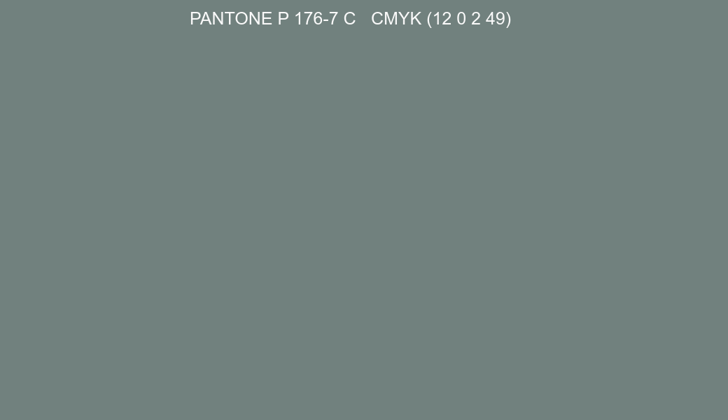 Color PANTONE P 176-7 C to CMYK (12 0 2 49) converter Color PANTONE P 176-7 C to CMYK (12 0 2 49) converter