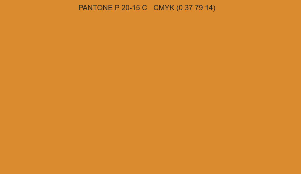 Color PANTONE P 20-15 C to CMYK (0 37 79 14) converter Color PANTONE P 20-15 C to CMYK (0 37 79 14) converter
