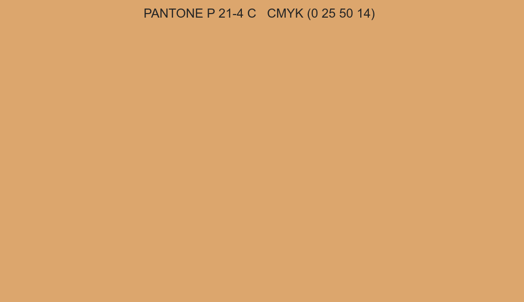 Color PANTONE P 21-4 C to CMYK (0 25 50 14) converter Color PANTONE P 21-4 C to CMYK (0 25 50 14) converter