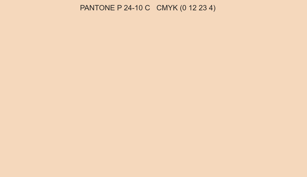 Color PANTONE P 24-10 C to CMYK (0 12 23 4) converter Color PANTONE P 24-10 C to CMYK (0 12 23 4) converter