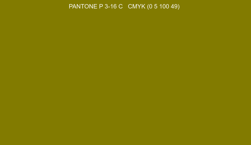 Color PANTONE P 3-16 C to CMYK (0 5 100 49) converter Color PANTONE P 3-16 C to CMYK (0 5 100 49) converter