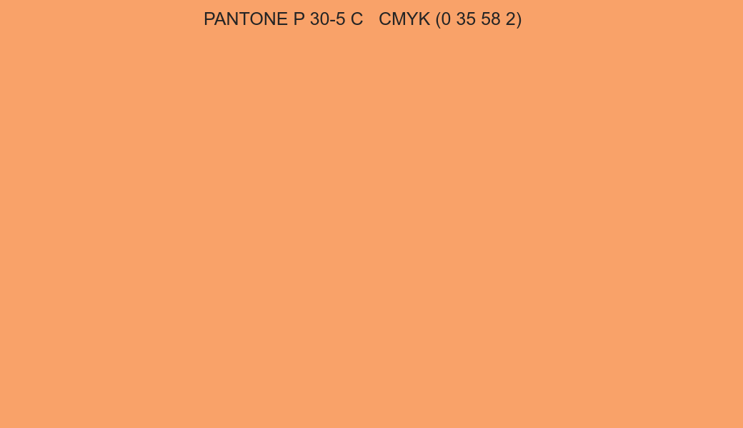 Color PANTONE P 30-5 C to CMYK (0 35 58 2) converter Color PANTONE P 30-5 C to CMYK (0 35 58 2) converter