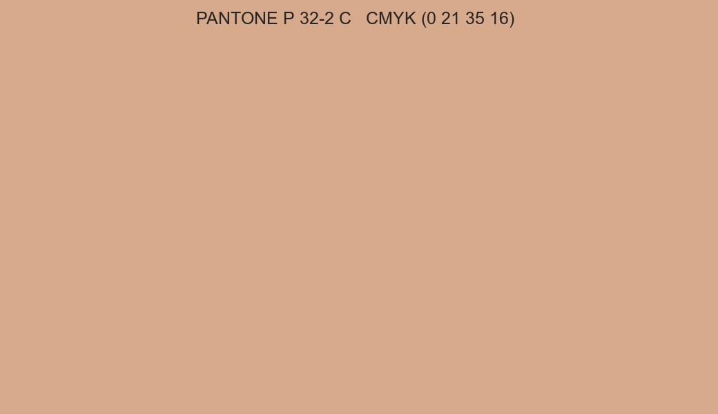 Color PANTONE P 32-2 C to CMYK (0 21 35 16) converter Color PANTONE P 32-2 C to CMYK (0 21 35 16) converter
