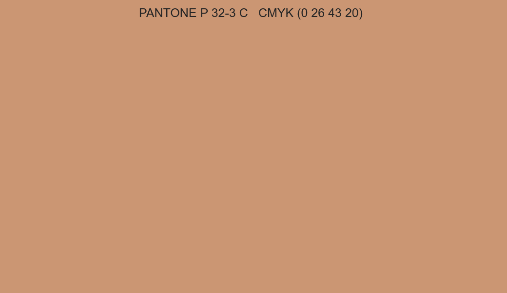 Color PANTONE P 32-3 C to CMYK (0 26 43 20) converter Color PANTONE P 32-3 C to CMYK (0 26 43 20) converter
