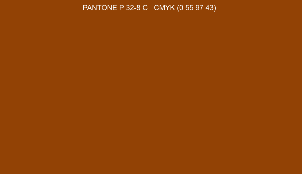 Color PANTONE P 32-8 C to CMYK (0 55 97 43) converter Color PANTONE P 32-8 C to CMYK (0 55 97 43) converter