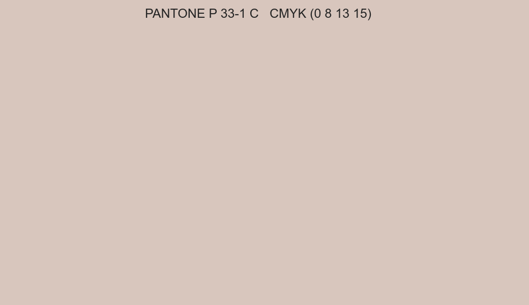 Color PANTONE P 33-1 C to CMYK (0 8 13 15) converter Color PANTONE P 33-1 C to CMYK (0 8 13 15) converter