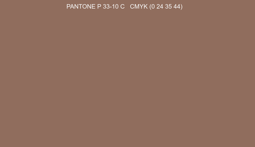 Color PANTONE P 33-10 C to CMYK (0 24 35 44) converter Color PANTONE P 33-10 C to CMYK (0 24 35 44) converter