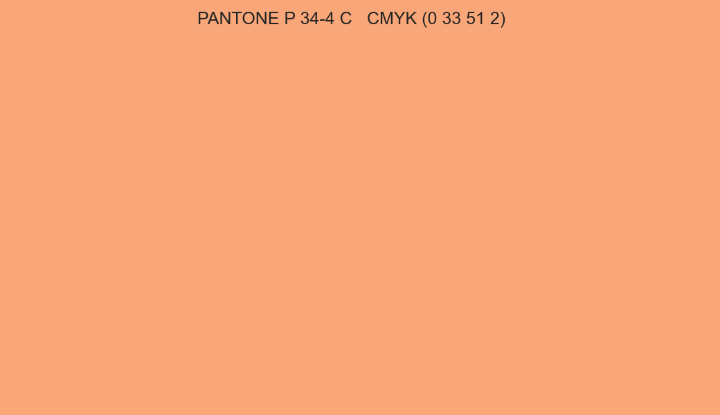 Color PANTONE P 34-4 C to CMYK (0 33 51 2) converter Color PANTONE P 34-4 C to CMYK (0 33 51 2) converter