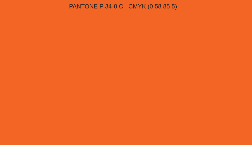 Color PANTONE P 34-8 C to CMYK (0 58 85 5) converter Color PANTONE P 34-8 C to CMYK (0 58 85 5) converter