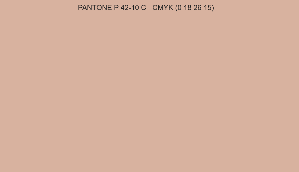 Color PANTONE P 42-10 C to CMYK (0 18 26 15) converter Color PANTONE P 42-10 C to CMYK (0 18 26 15) converter