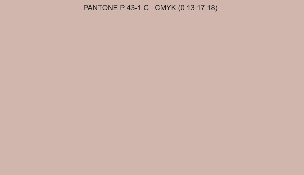 Color PANTONE P 43-1 C to CMYK (0 13 17 18) converter Color PANTONE P 43-1 C to CMYK (0 13 17 18) converter