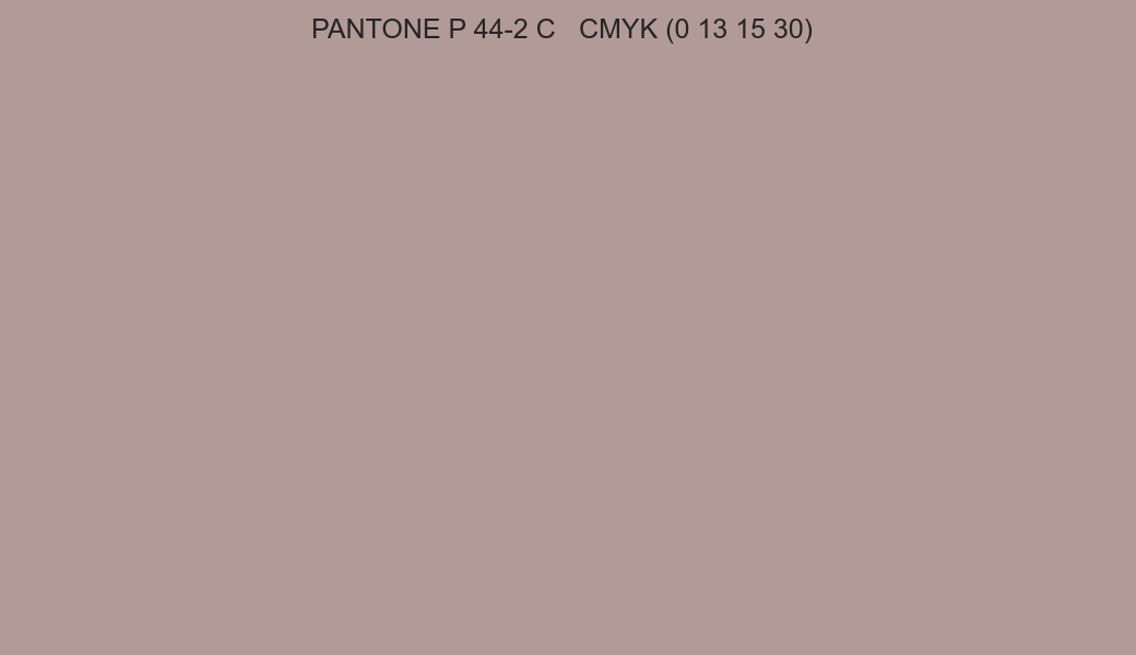 Color PANTONE P 44-2 C to CMYK (0 13 15 30) converter Color PANTONE P 44-2 C to CMYK (0 13 15 30) converter