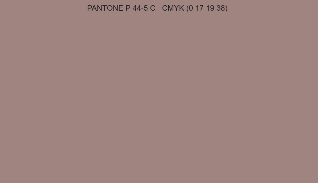 Color PANTONE P 44-5 C to CMYK (0 17 19 38) converter Color PANTONE P 44-5 C to CMYK (0 17 19 38) converter