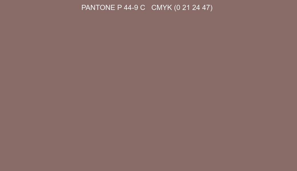 Color PANTONE P 44-9 C to CMYK (0 21 24 47) converter Color PANTONE P 44-9 C to CMYK (0 21 24 47) converter