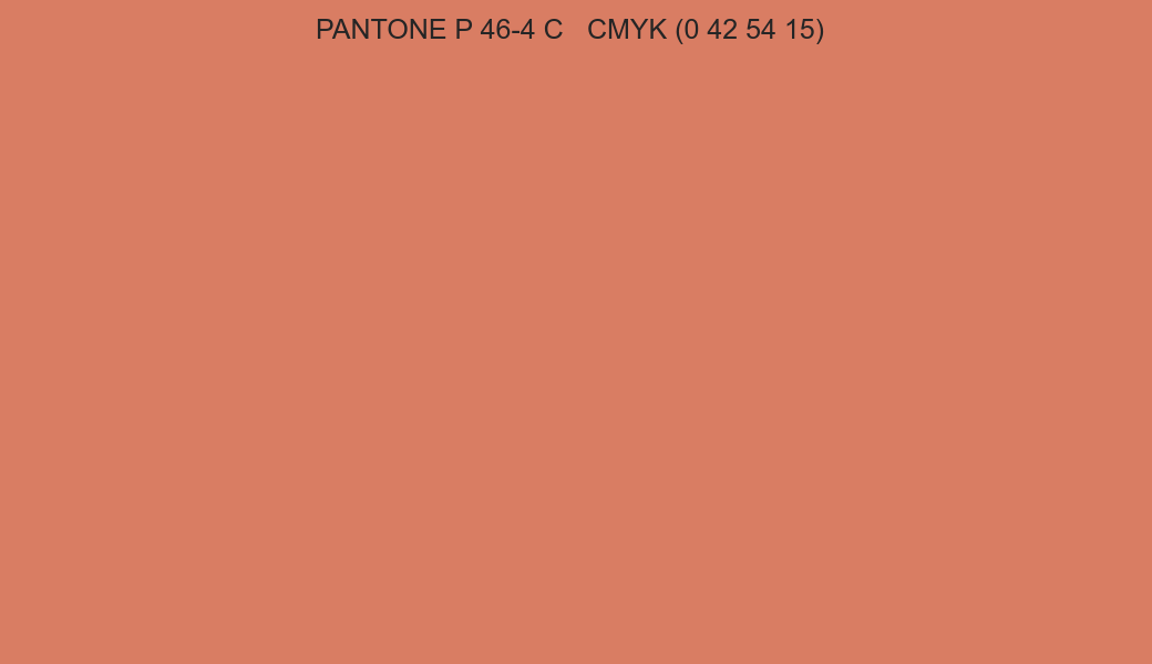 Color PANTONE P 46-4 C to CMYK (0 42 54 15) converter Color PANTONE P 46-4 C to CMYK (0 42 54 15) converter