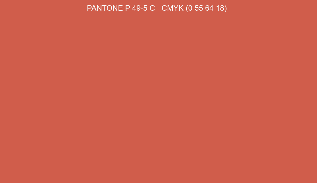 Color PANTONE P 49-5 C to CMYK (0 55 64 18) converter Color PANTONE P 49-5 C to CMYK (0 55 64 18) converter