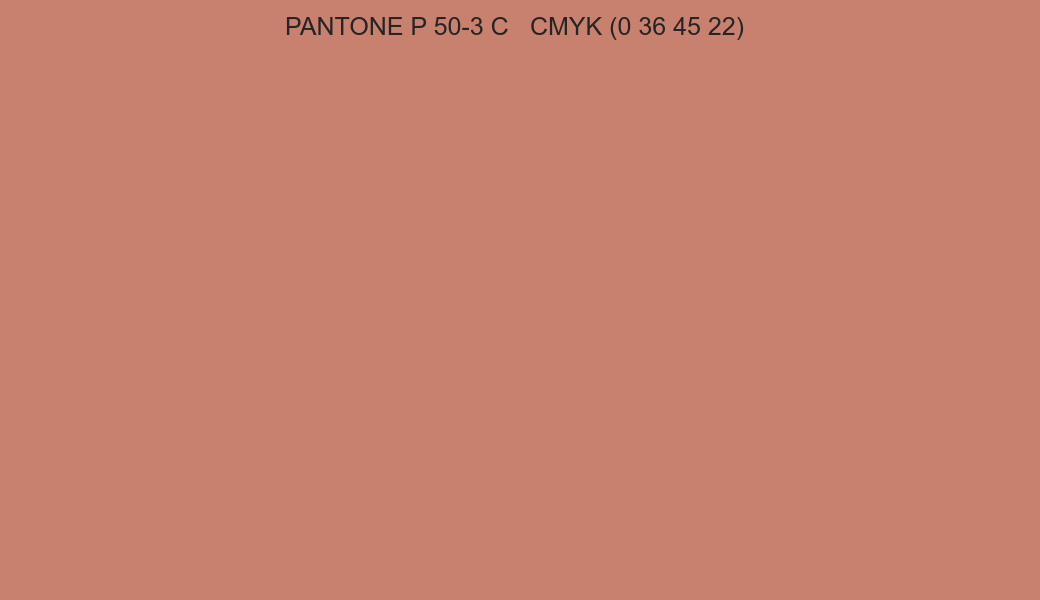 Color PANTONE P 50-3 C to CMYK (0 36 45 22) converter Color PANTONE P 50-3 C to CMYK (0 36 45 22) converter