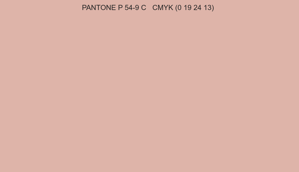 Color PANTONE P 54-9 C to CMYK (0 19 24 13) converter Color PANTONE P 54-9 C to CMYK (0 19 24 13) converter