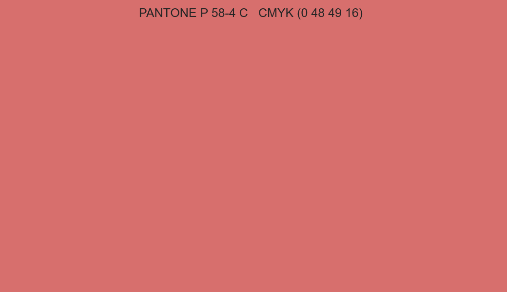 Color PANTONE P 58-4 C to CMYK (0 48 49 16) converter Color PANTONE P 58-4 C to CMYK (0 48 49 16) converter