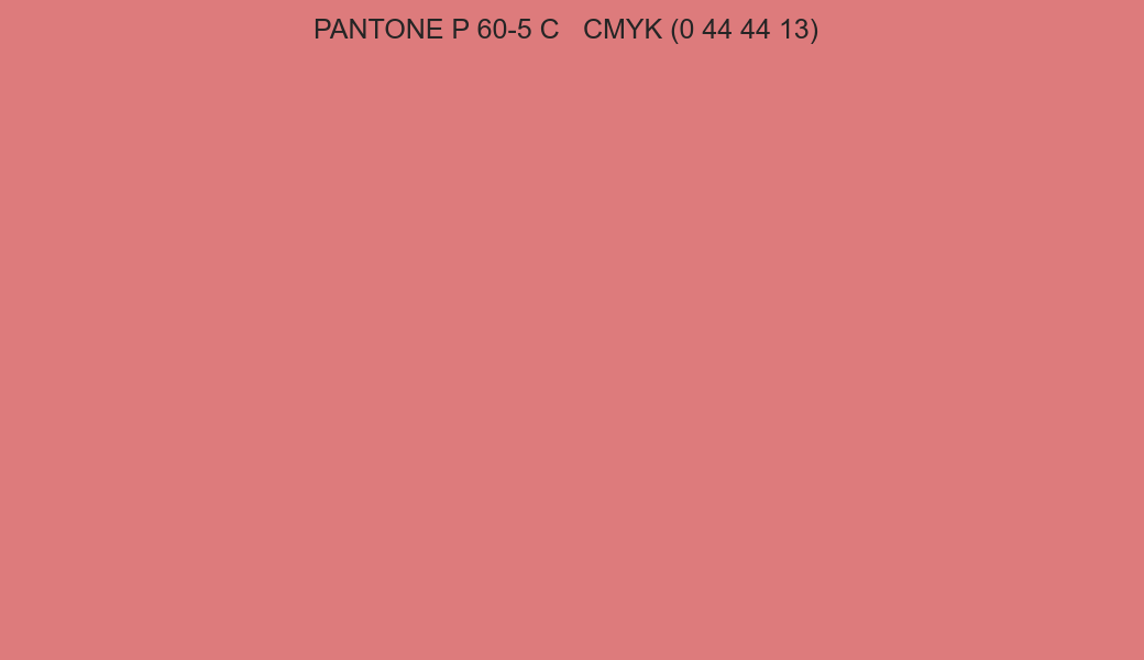 Color PANTONE P 60-5 C to CMYK (0 44 44 13) converter Color PANTONE P 60-5 C to CMYK (0 44 44 13) converter