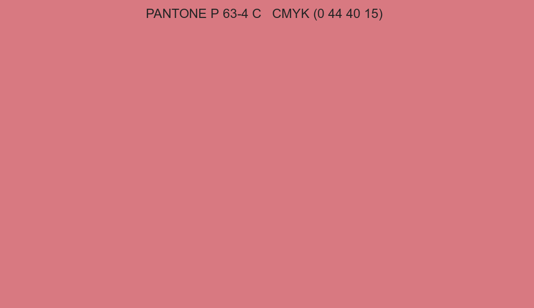 Color PANTONE P 63-4 C to CMYK (0 44 40 15) converter Color PANTONE P 63-4 C to CMYK (0 44 40 15) converter