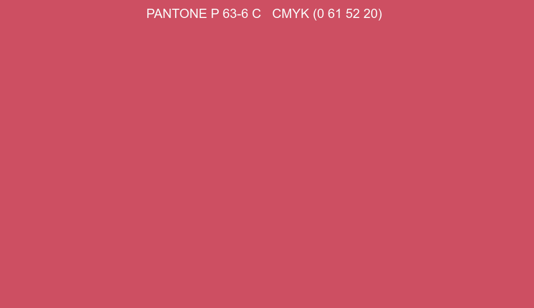 Color PANTONE P 63-6 C to CMYK (0 61 52 20) converter Color PANTONE P 63-6 C to CMYK (0 61 52 20) converter