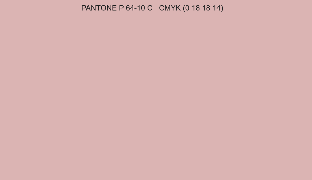 Color PANTONE P 64-10 C to CMYK (0 18 18 14) converter Color PANTONE P 64-10 C to CMYK (0 18 18 14) converter