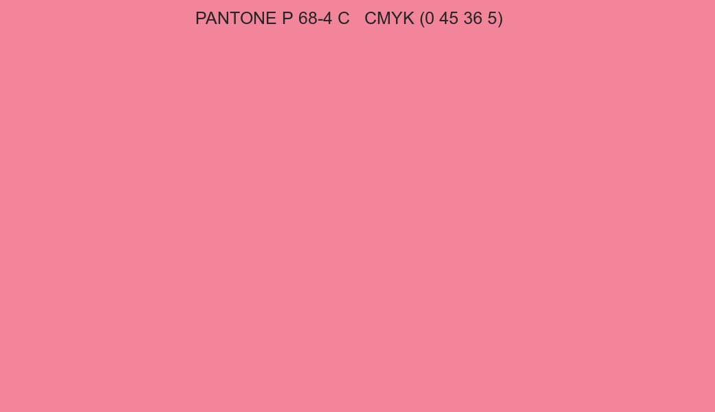 Color PANTONE P 68-4 C to CMYK (0 45 36 5) converter Color PANTONE P 68-4 C to CMYK (0 45 36 5) converter