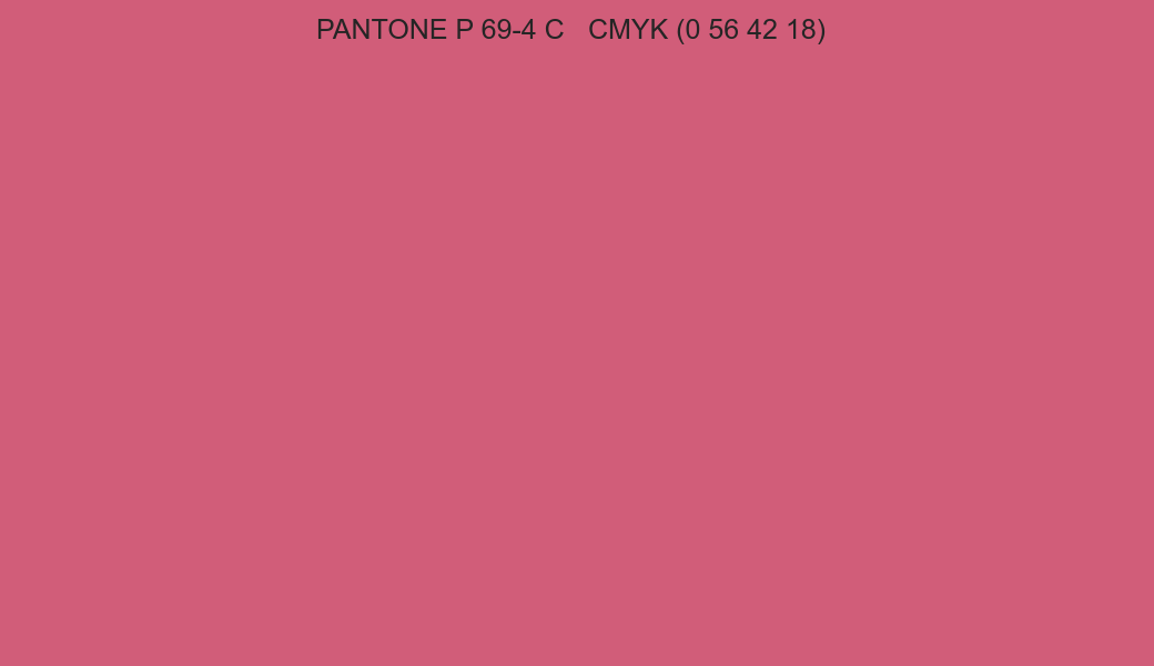 Color PANTONE P 69-4 C to CMYK (0 56 42 18) converter Color PANTONE P 69-4 C to CMYK (0 56 42 18) converter