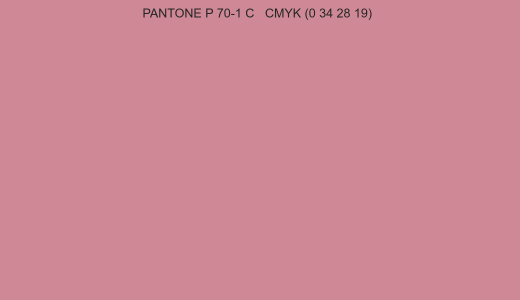 Color PANTONE P 70-1 C to CMYK (0 34 28 19) converter Color PANTONE P 70-1 C to CMYK (0 34 28 19) converter