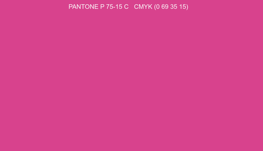 Color PANTONE P 75-15 C to CMYK (0 69 35 15) converter Color PANTONE P 75-15 C to CMYK (0 69 35 15) converter