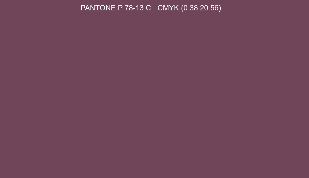 Color PANTONE P 78-13 C to CMYK (0 38 20 56) converter Color PANTONE P 78-13 C to CMYK (0 38 20 56) converter