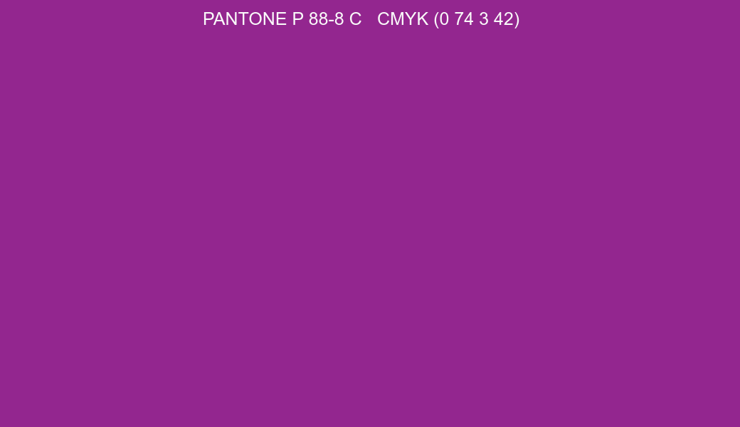 Color PANTONE P 88-8 C to CMYK (0 74 3 42) converter Color PANTONE P 88-8 C to CMYK (0 74 3 42) converter