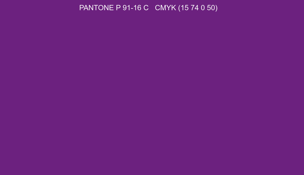 Color PANTONE P 91-16 C to CMYK (15 74 0 50) converter Color PANTONE P 91-16 C to CMYK (15 74 0 50) converter