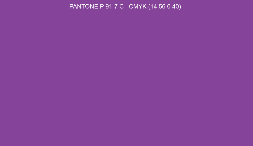 Color PANTONE P 91-7 C to CMYK (14 56 0 40) converter Color PANTONE P 91-7 C to CMYK (14 56 0 40) converter