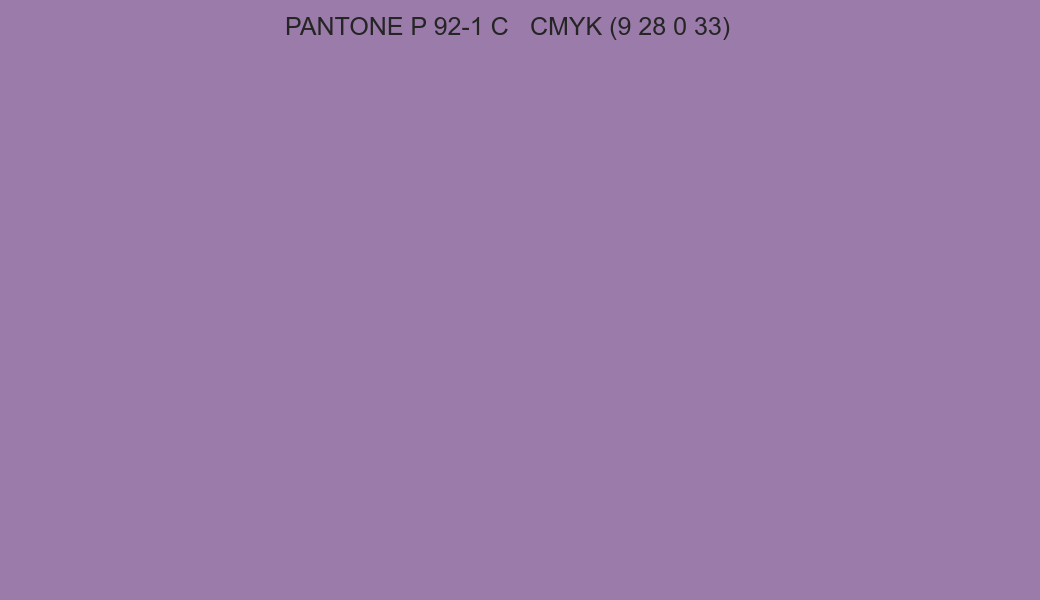 Color PANTONE P 92-1 C to CMYK (9 28 0 33) converter Color PANTONE P 92-1 C to CMYK (9 28 0 33) converter