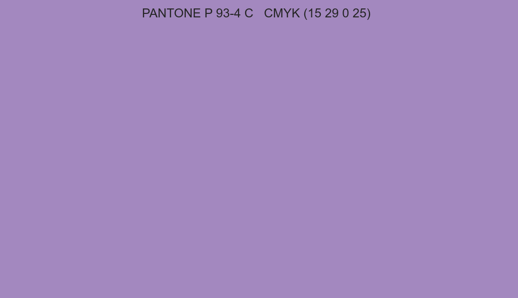 Color PANTONE P 93-4 C to CMYK (15 29 0 25) converter Color PANTONE P 93-4 C to CMYK (15 29 0 25) converter