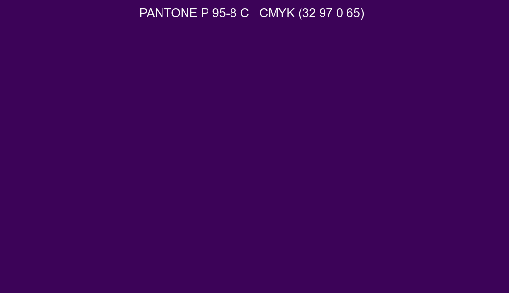 Color PANTONE P 95-8 C to CMYK (32 97 0 65) converter Color PANTONE P 95-8 C to CMYK (32 97 0 65) converter