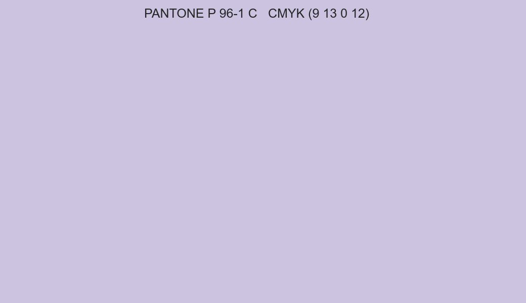 Color PANTONE P 96-1 C to CMYK (9 13 0 12) converter Color PANTONE P 96-1 C to CMYK (9 13 0 12) converter