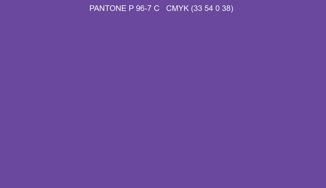 Color PANTONE P 96-7 C to CMYK (33 54 0 38) converter Color PANTONE P 96-7 C to CMYK (33 54 0 38) converter